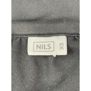 NILS Black Stretch Quarter Zip Pullover Ski Base Layer Top Womens L Performance